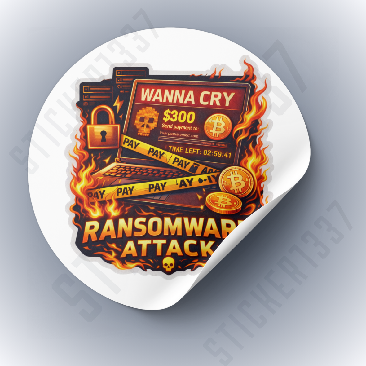 Ransomware Attack - Sticker